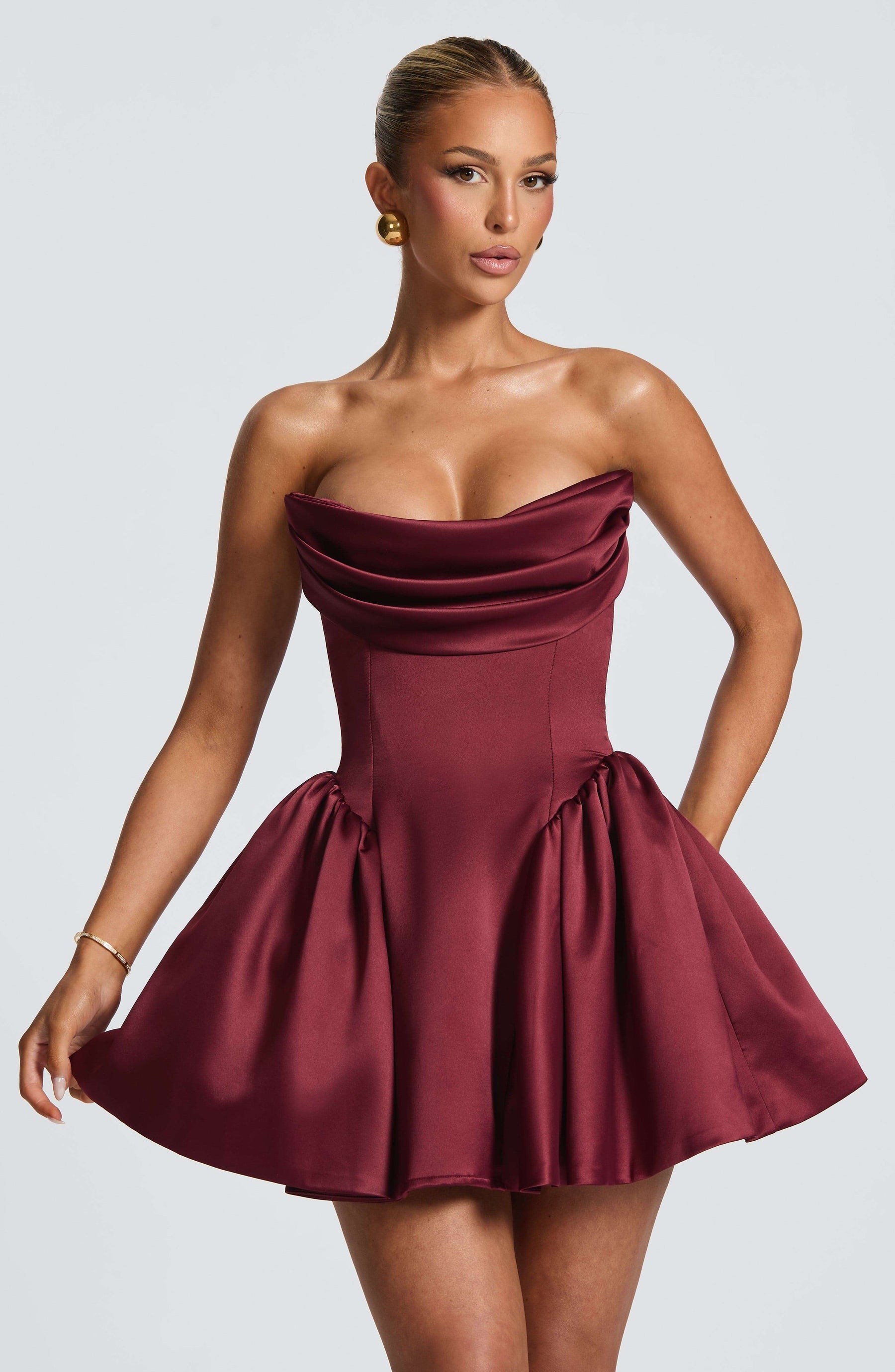 Trinity Mini Dress - Cherry Lacquer Ryvelle