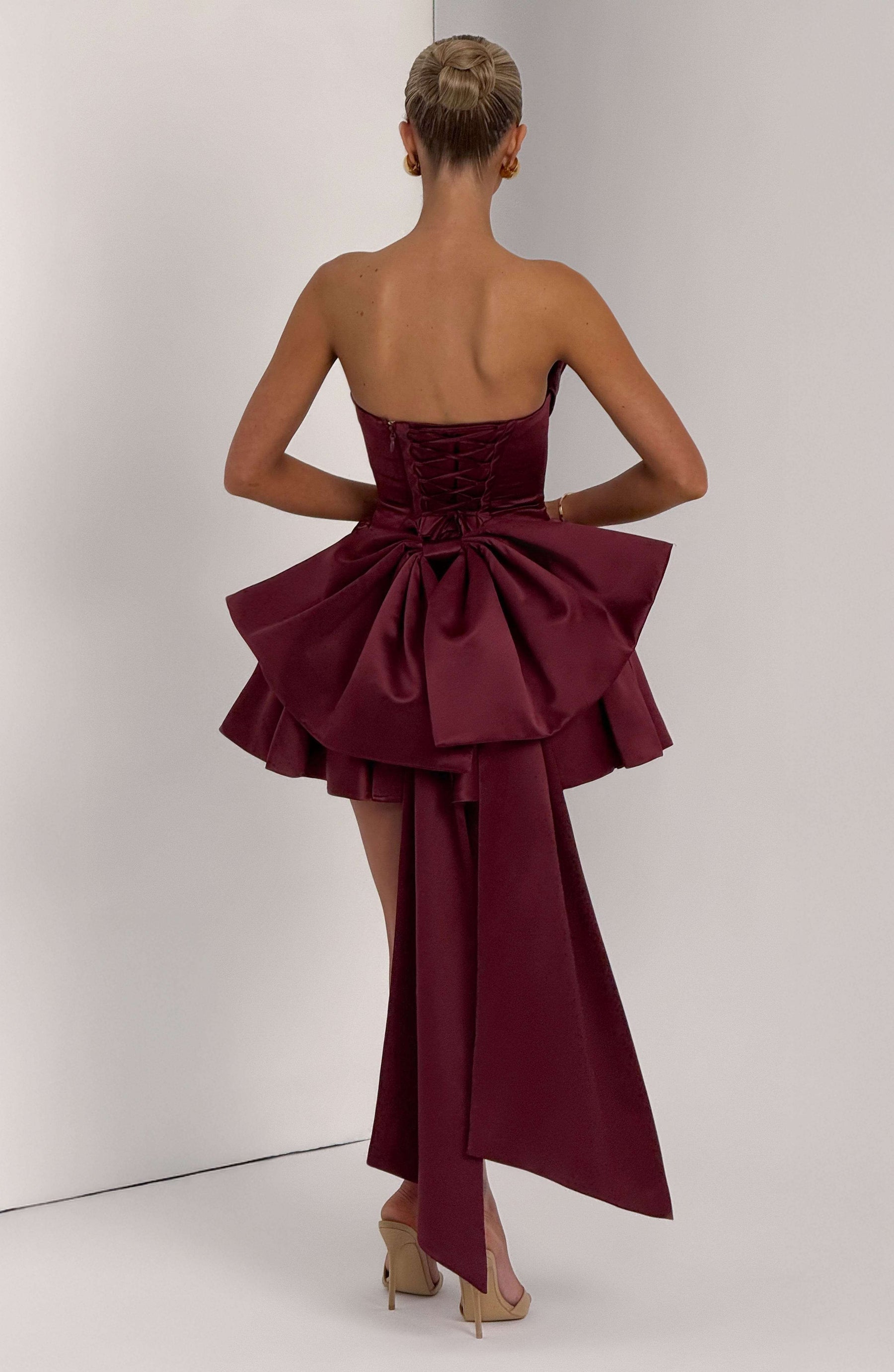 Trinity Mini Dress - Cherry Lacquer Ryvelle
