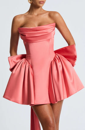Trinity Mini Dress - Coral Pink Ryvelle