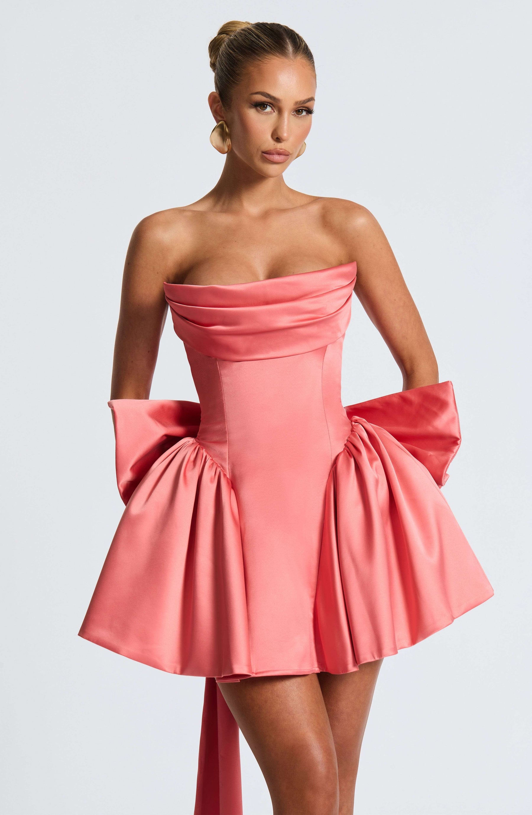 Trinity Mini Dress - Coral Pink Ryvelle
