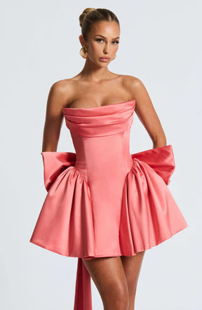 Trinity Mini Dress - Coral Pink Ryvelle