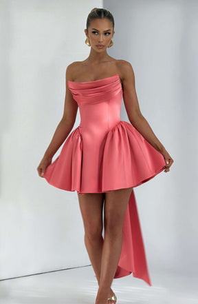 Trinity Mini Dress - Coral Pink Ryvelle