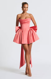 Trinity Mini Dress - Coral Pink Ryvelle