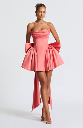 Trinity Mini Dress - Coral Pink Ryvelle