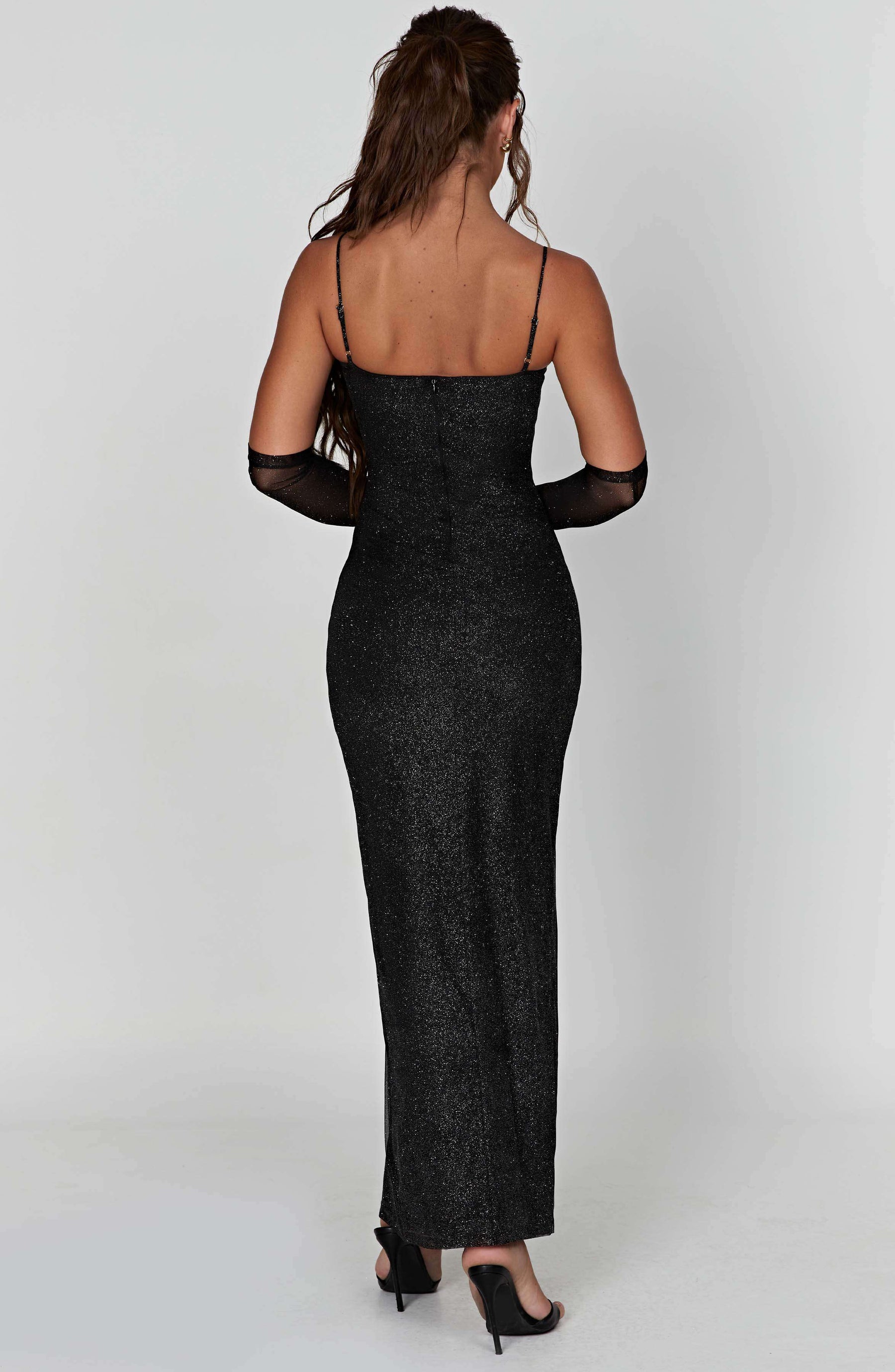 Trixie Maxi Dress - Black Sparkle Ryvelle