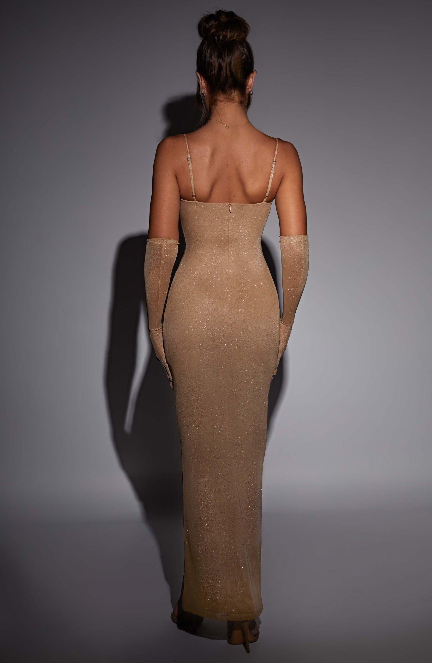 Trixie Maxi Dress - Gold Sparkle Ryvelle