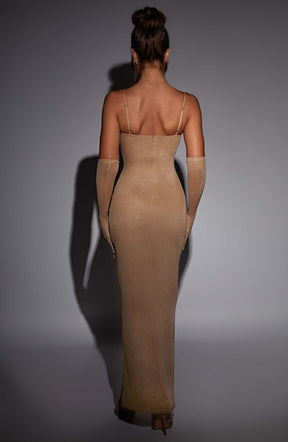 Trixie Maxi Dress - Gold Sparkle Ryvelle