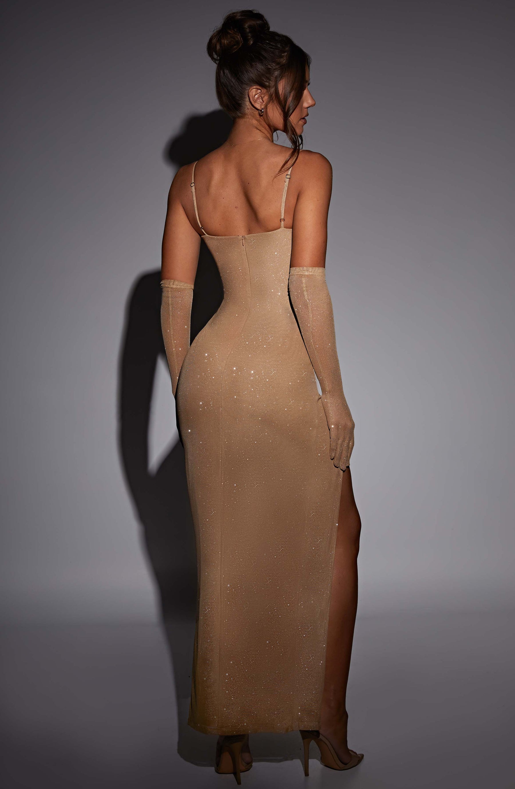 Trixie Maxi Dress - Gold Sparkle Ryvelle