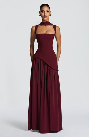 Tullulah Maxi Dress - Cherry Lacquer Ryvelle