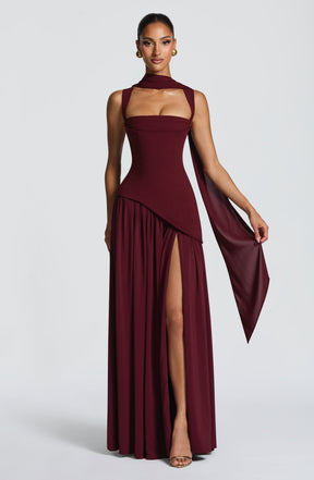 Tullulah Maxi Dress - Cherry Lacquer Ryvelle