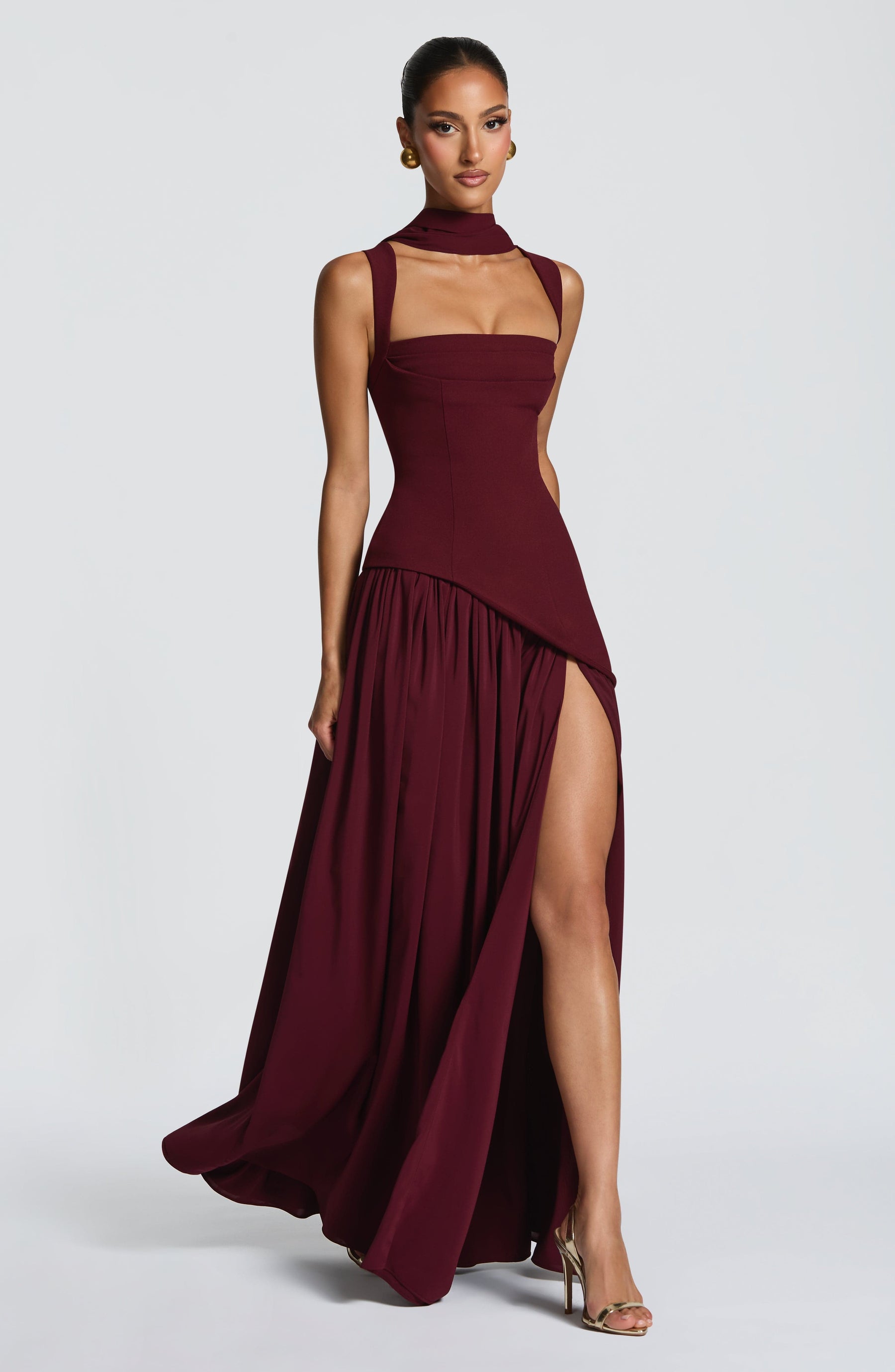 Tullulah Maxi Dress - Cherry Lacquer Ryvelle