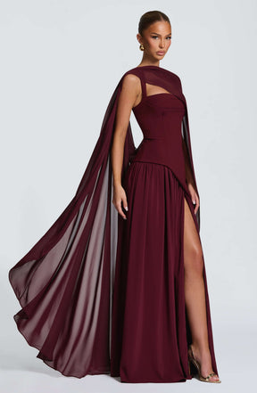 Tullulah Maxi Dress - Cherry Lacquer Ryvelle