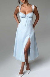 Ulrika Midi Dress - Blue Ryvelle