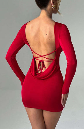 Una Mini Dress - Red Ryvelle