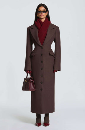 Ursula Coat - Plum Brown Ryvelle
