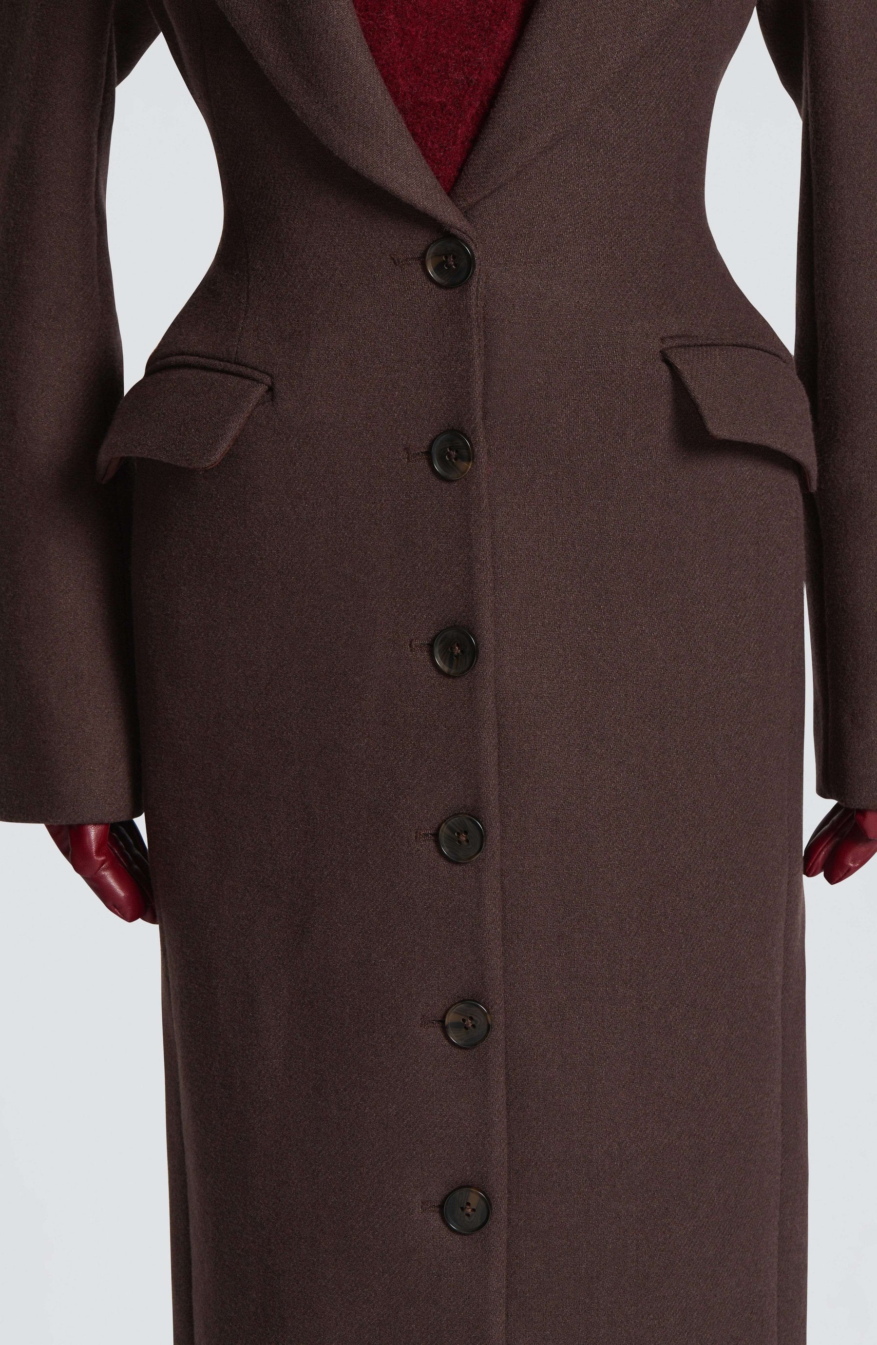 Ursula Coat - Plum Brown Ryvelle