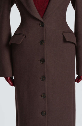 Ursula Coat - Plum Brown Ryvelle