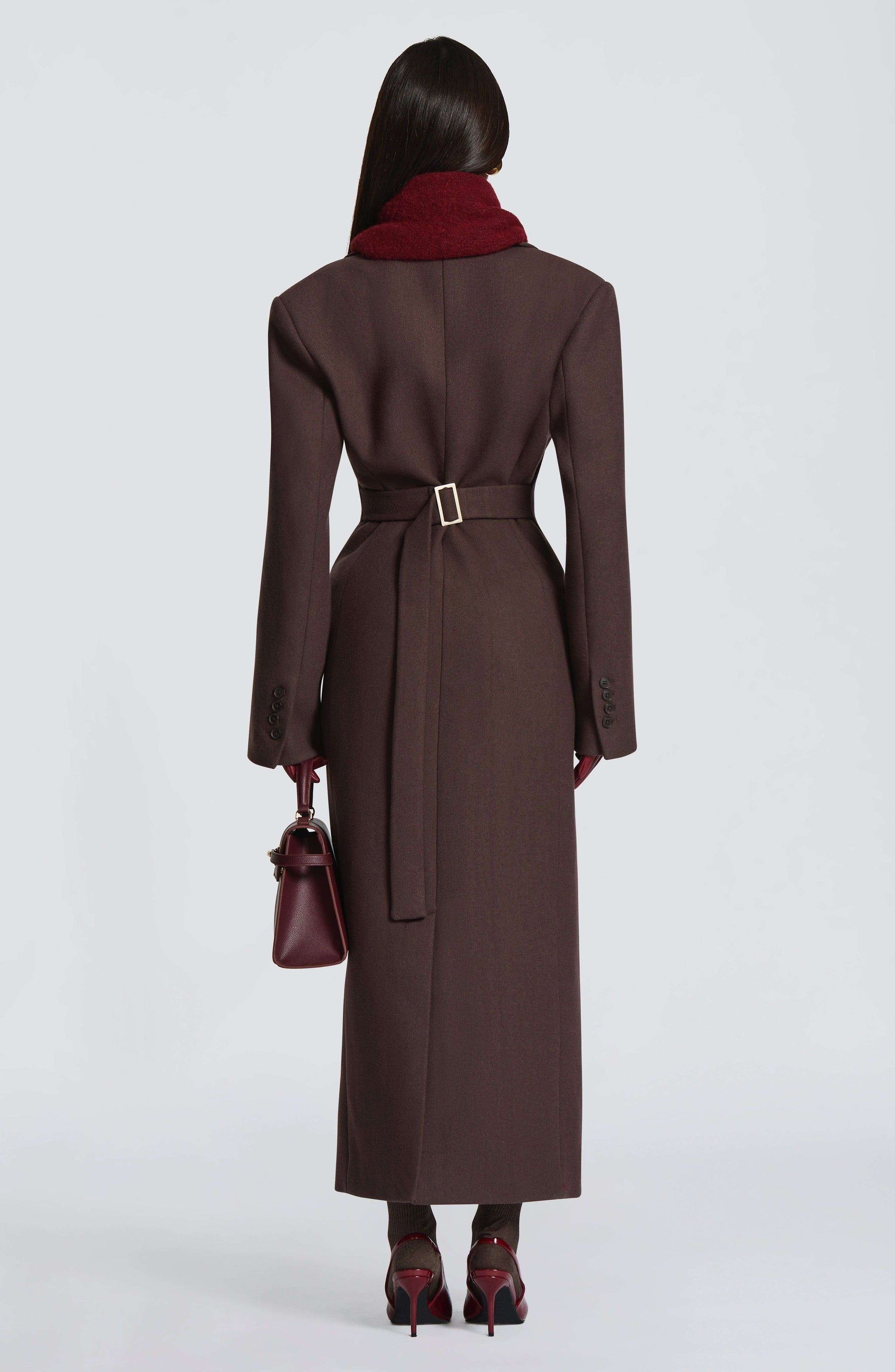 Ursula Coat - Plum Brown Ryvelle