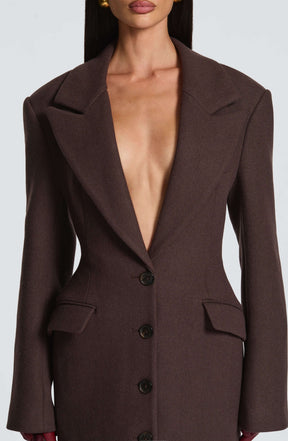 Ursula Coat - Plum Brown Ryvelle