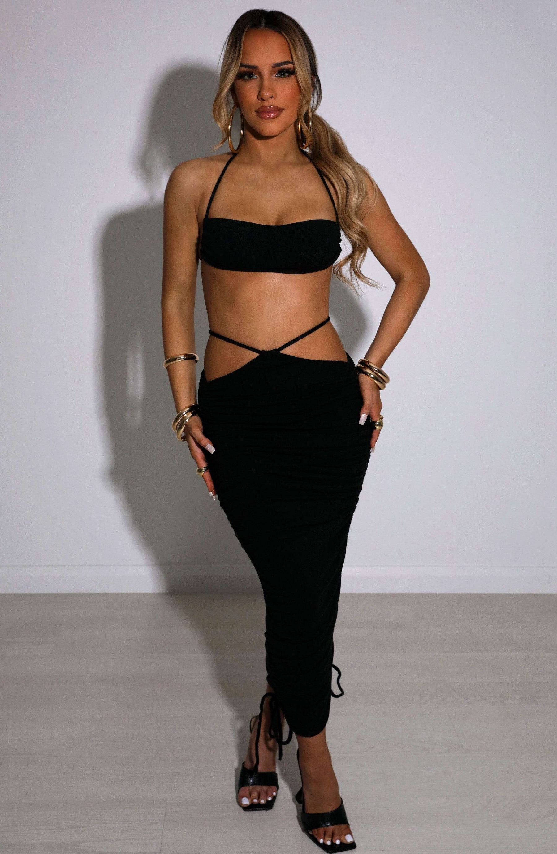 Valencia Maxi Skirt - Black Ryvelle