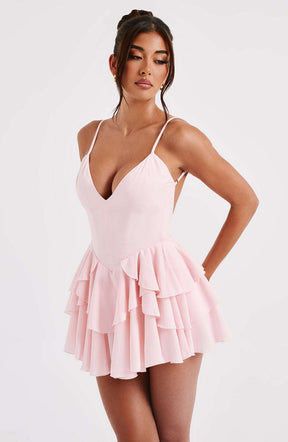 Veena Playsuit - Blush Ryvelle