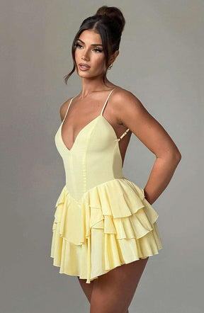 Veena Playsuit - Lemon Ryvelle