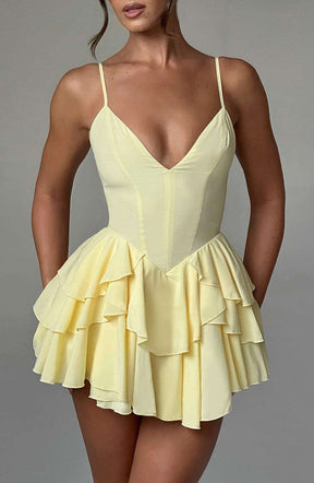 Veena Playsuit - Lemon Ryvelle