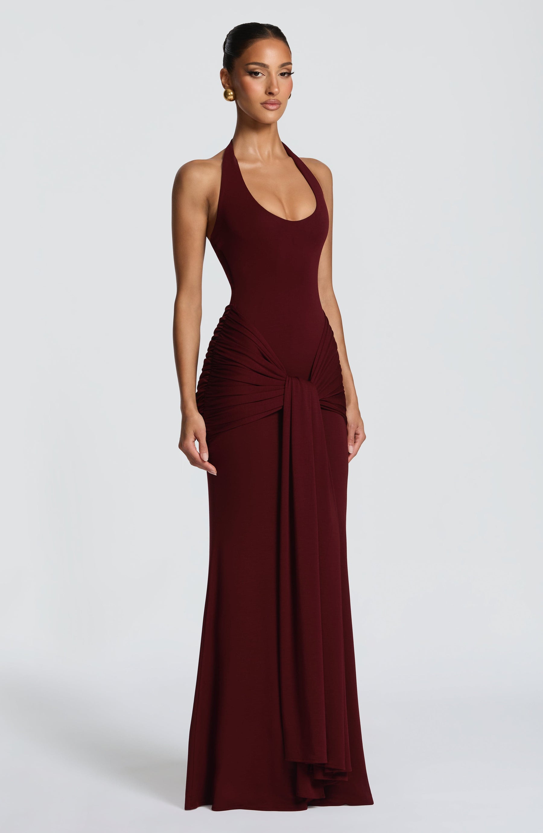 Veneda Maxi Dress - Cherry Lacquer Ryvelle
