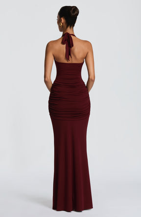Veneda Maxi Dress - Cherry Lacquer Ryvelle