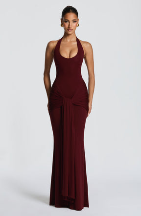 Veneda Maxi Dress - Cherry Lacquer Ryvelle