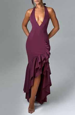 Veronique Maxi Dress - Cherry Lacquer Ryvelle