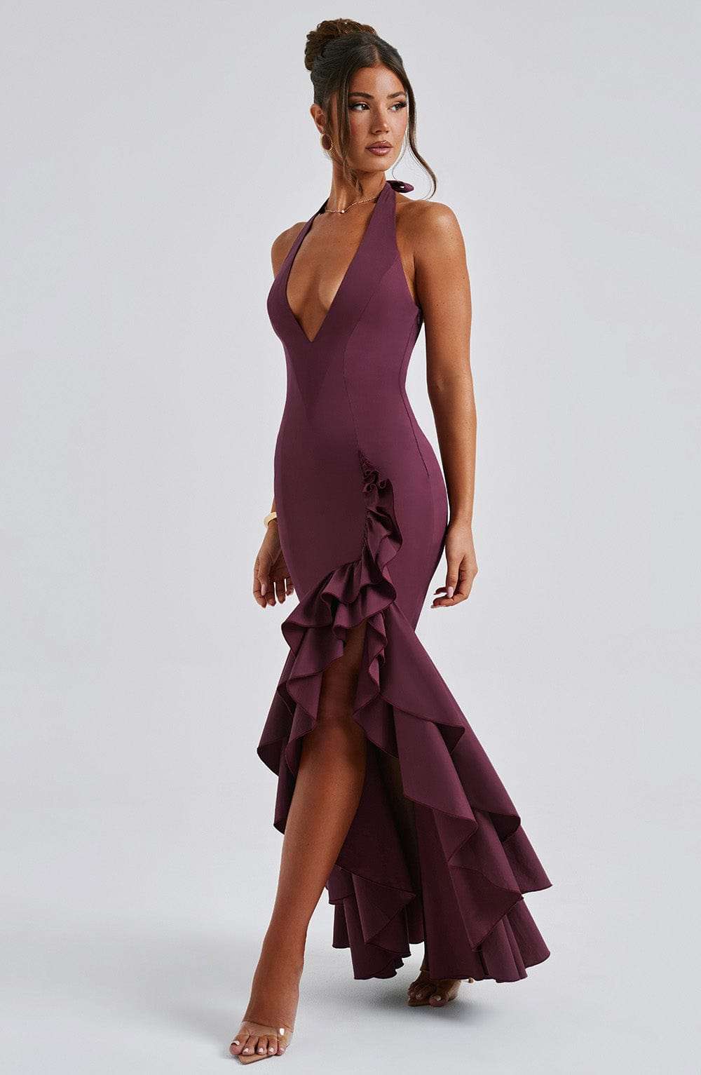 Veronique Maxi Dress - Cherry Lacquer Ryvelle