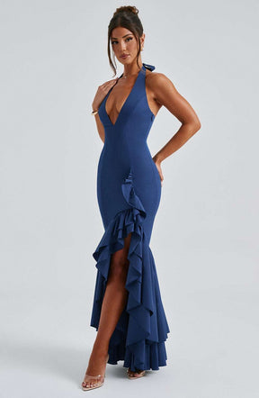 Veronique Maxi Dress - Navy Ryvelle