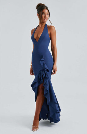 Veronique Maxi Dress - Navy Ryvelle