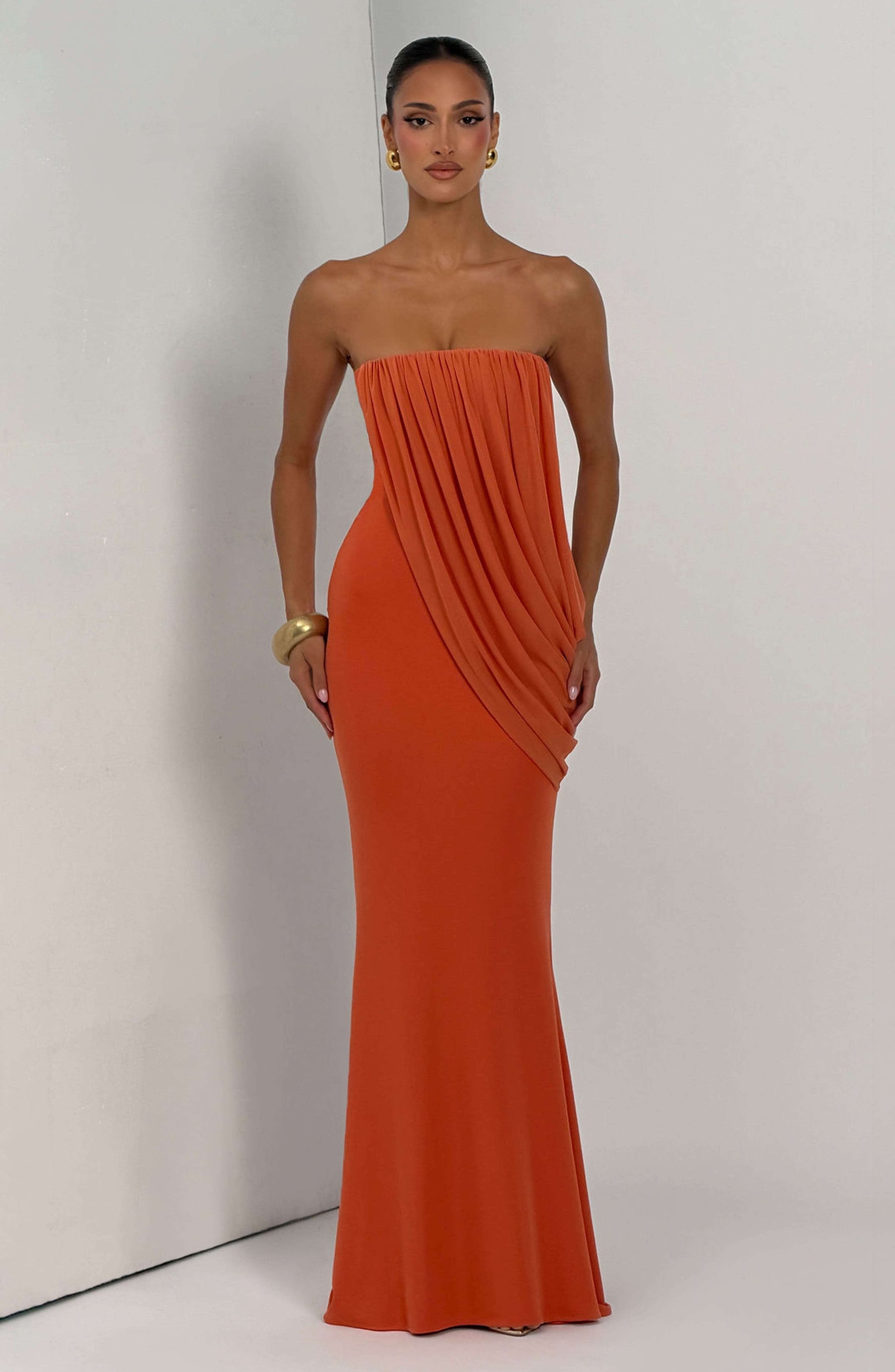 Vienna Maxi Dress - Burnt Orange Ryvelle