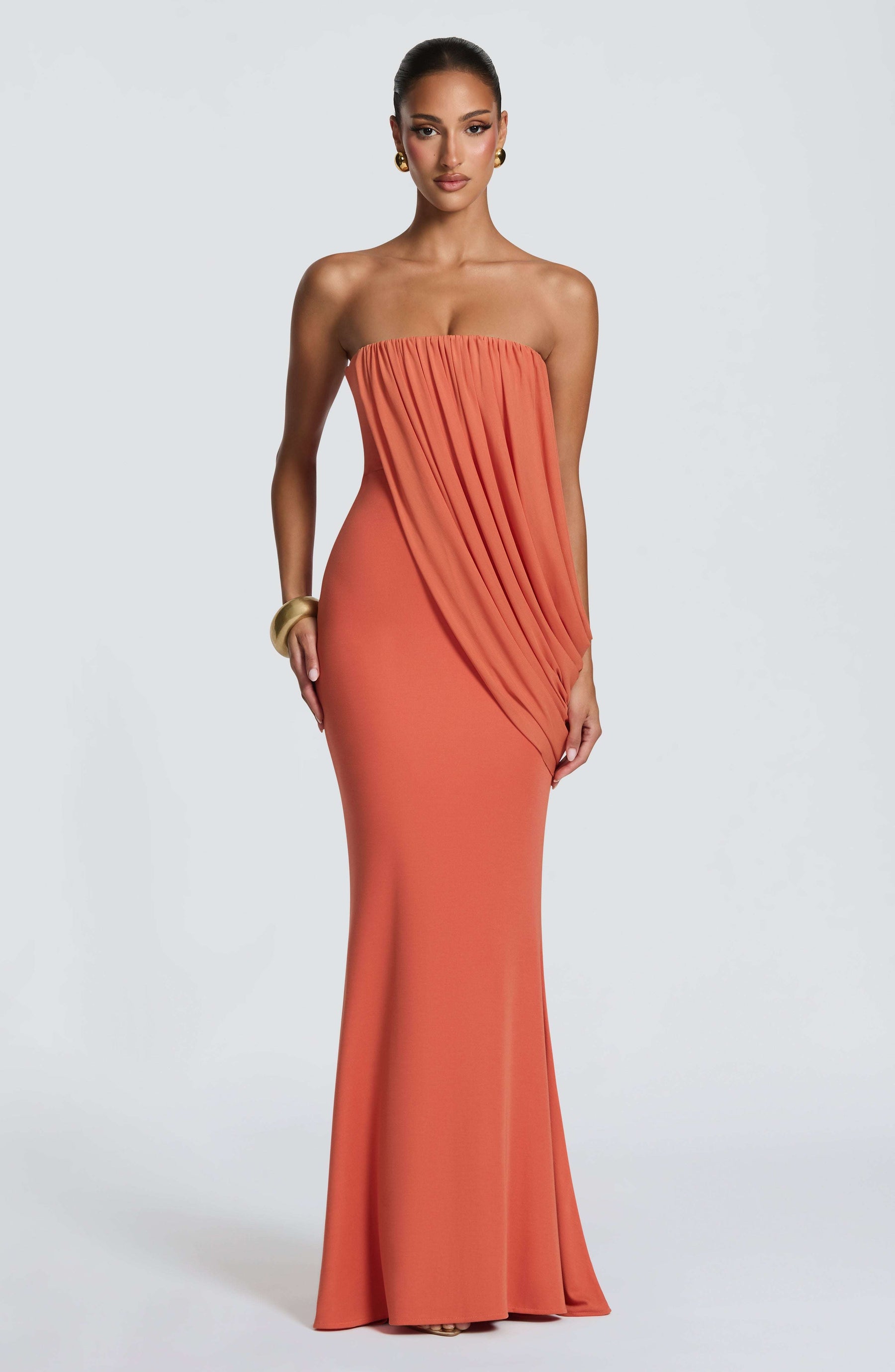 Vienna Maxi Dress - Burnt Orange Ryvelle
