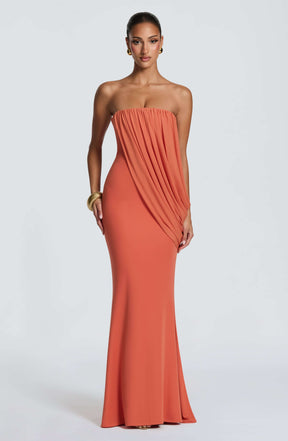 Vienna Maxi Dress - Burnt Orange Ryvelle