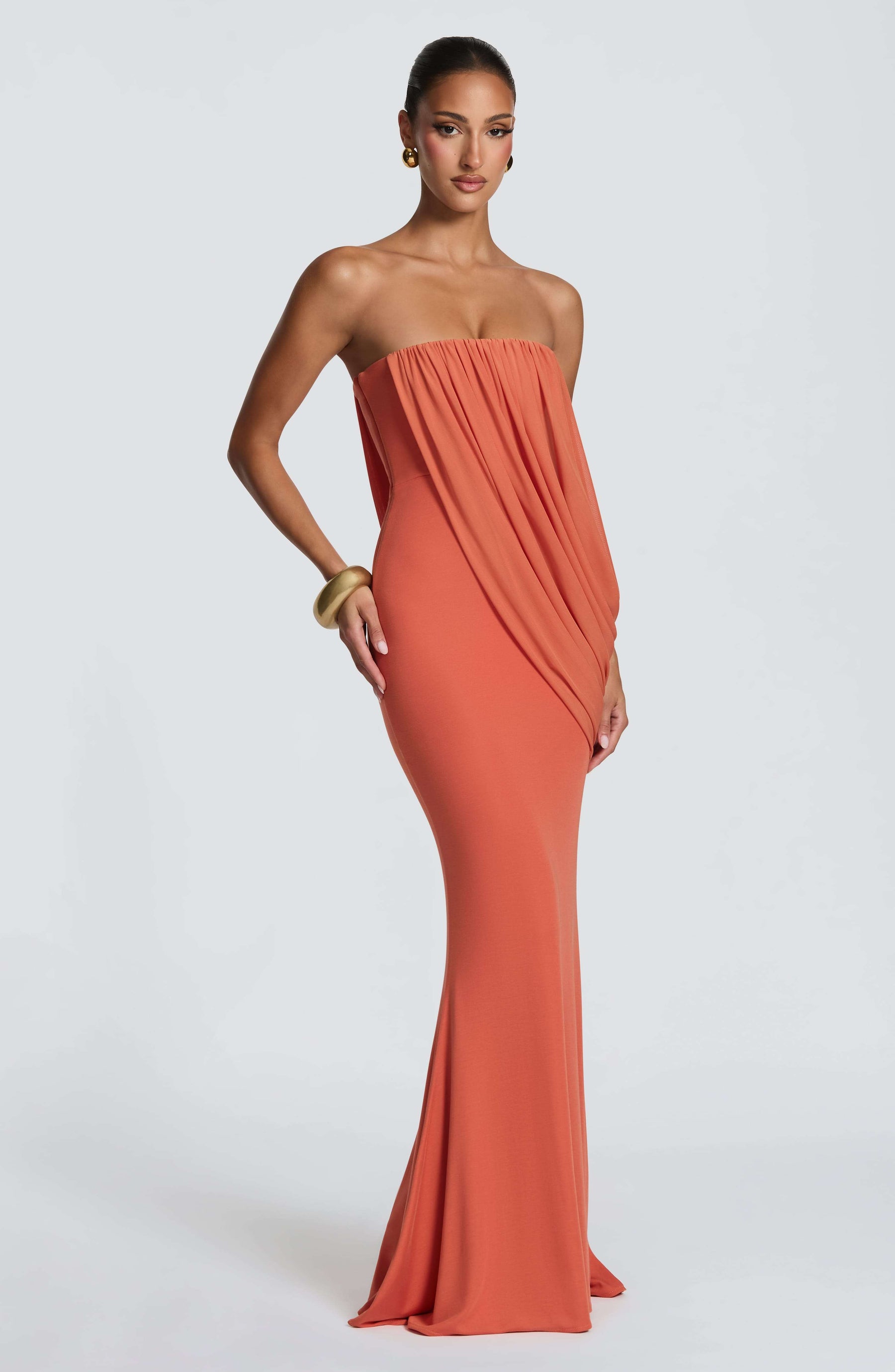 Vienna Maxi Dress - Burnt Orange Ryvelle