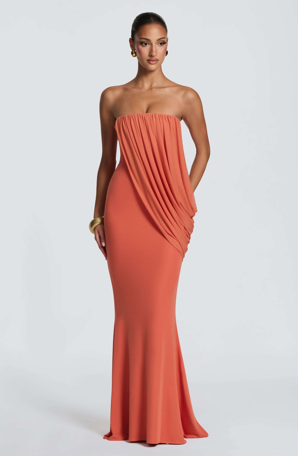 Vienna Maxi Dress - Burnt Orange Ryvelle
