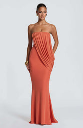Vienna Maxi Dress - Burnt Orange Ryvelle