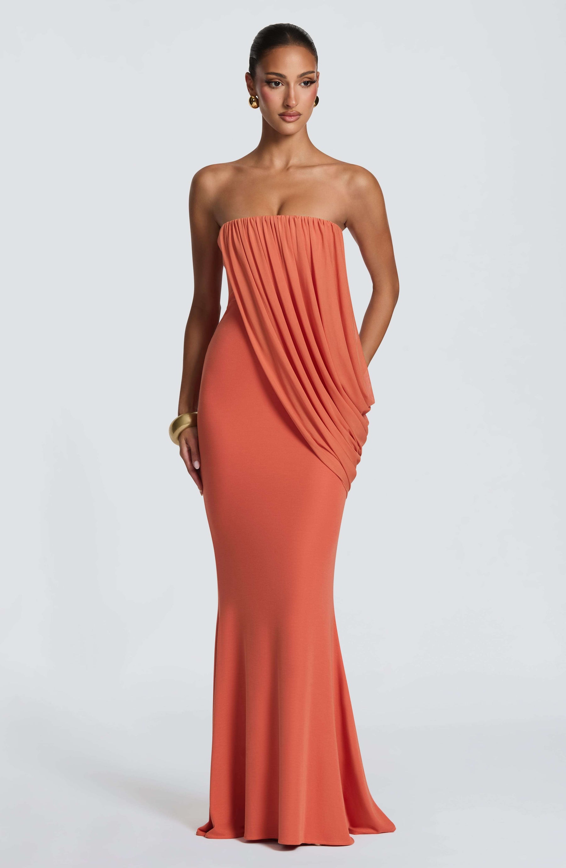 Vienna Maxi Dress - Burnt Orange Ryvelle