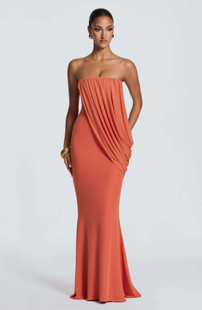 Vienna Maxi Dress - Burnt Orange Ryvelle