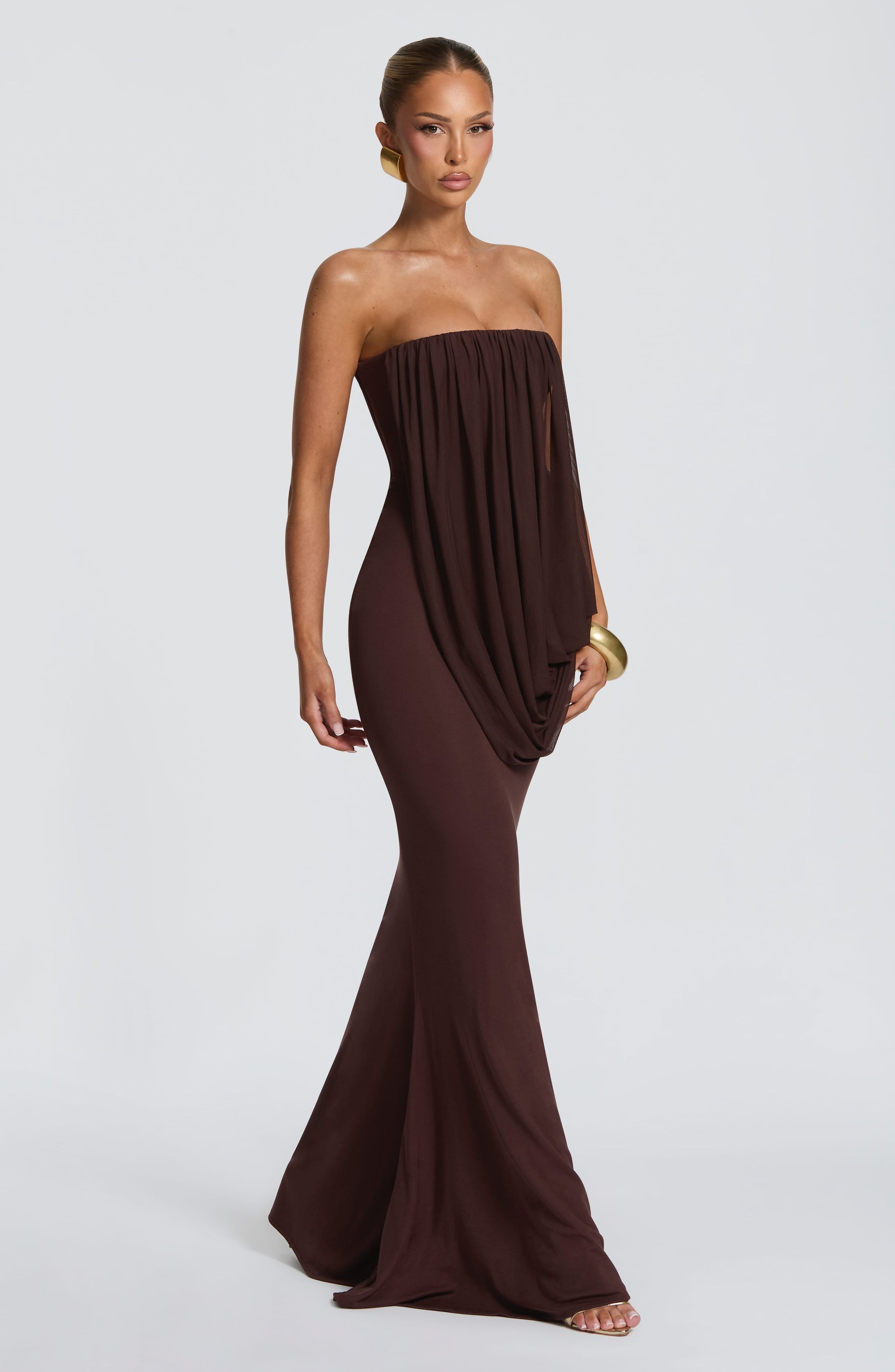 Vienna Maxi Dress - Plum Brown Ryvelle