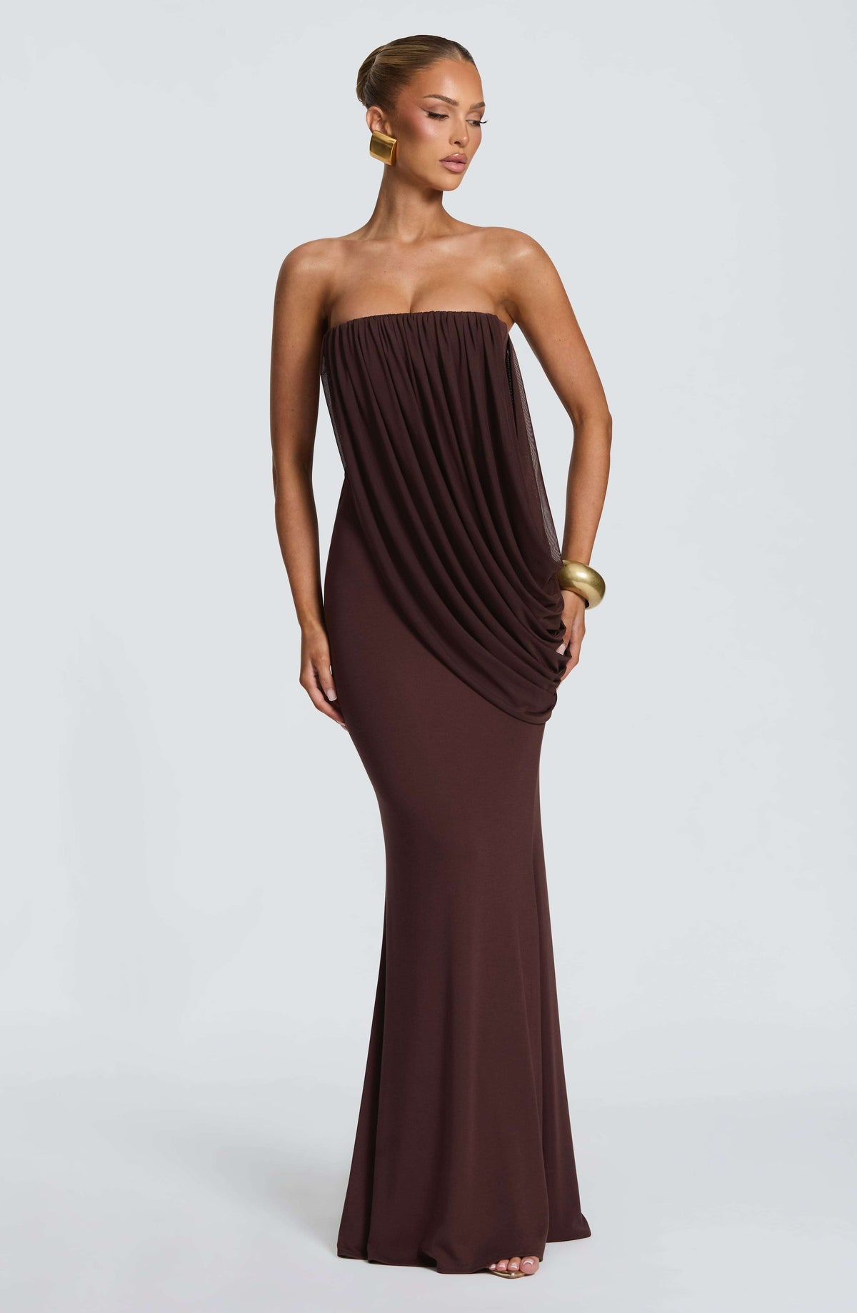 Vienna Maxi Dress - Plum Brown Ryvelle