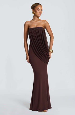 Vienna Maxi Dress - Plum Brown Ryvelle