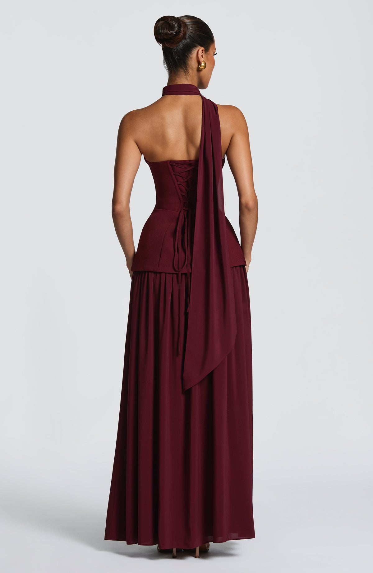 Vietta Maxi Dress - Cherry Lacquer Ryvelle