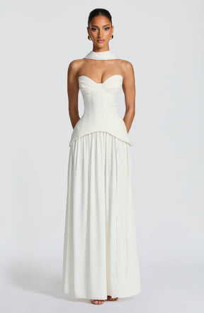 Vietta Maxi Dress - Ivory Ryvelle