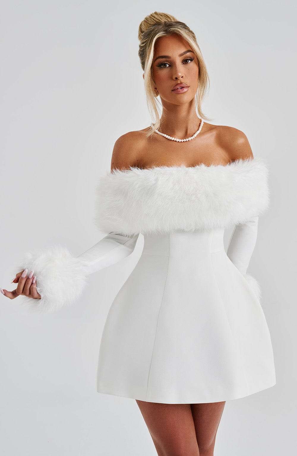 Villanelle Mini Dress - Ivory Ryvelle