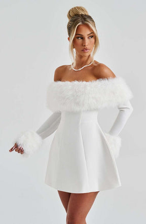 Villanelle Mini Dress - Ivory Ryvelle