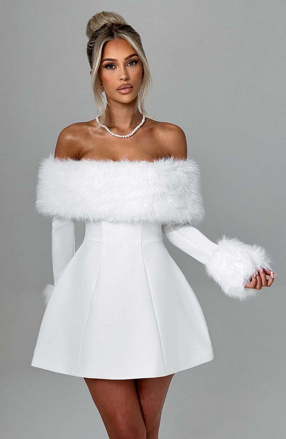 Villanelle Mini Dress - Ivory Ryvelle